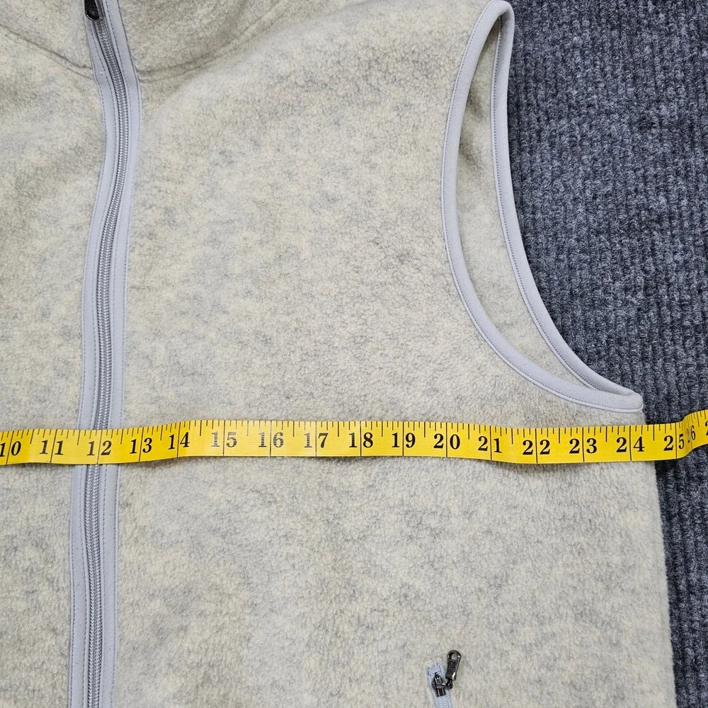 Eddie Bauer Vest Mens XXL Gray Polartec Fleece Full Zip Outdoor Gorpcore